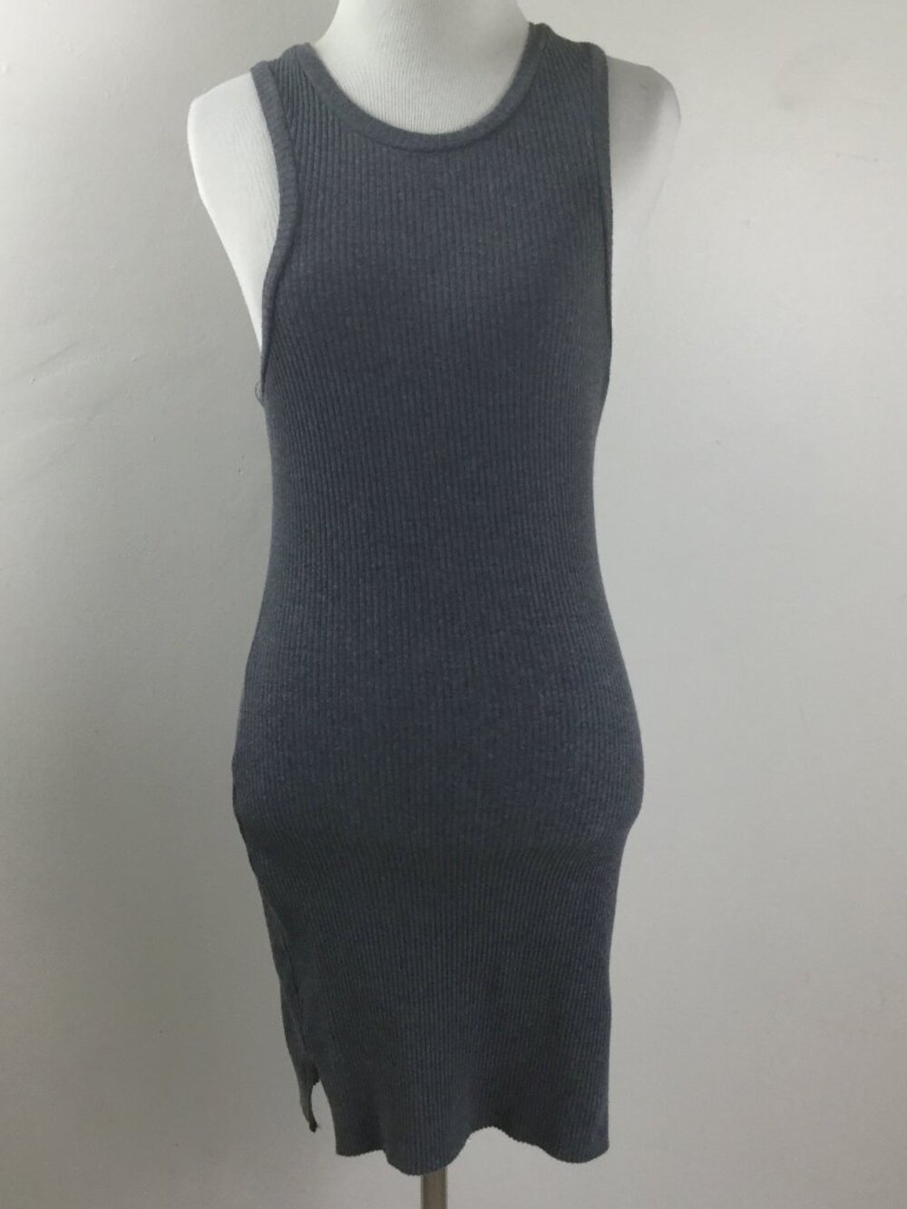 Tobi Grey Ribbed Tank Mini Dress m